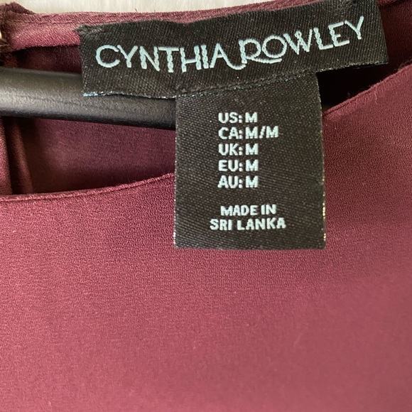 Cynthia Rowley Blouse Size Medium - Picture 3 of 5